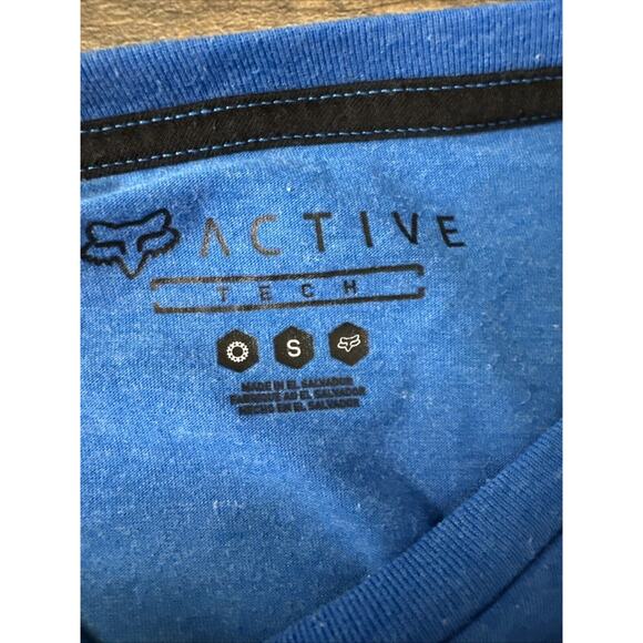 Fox Active Tech Size Small Blue‎ Shirt - Picture 3 of 9